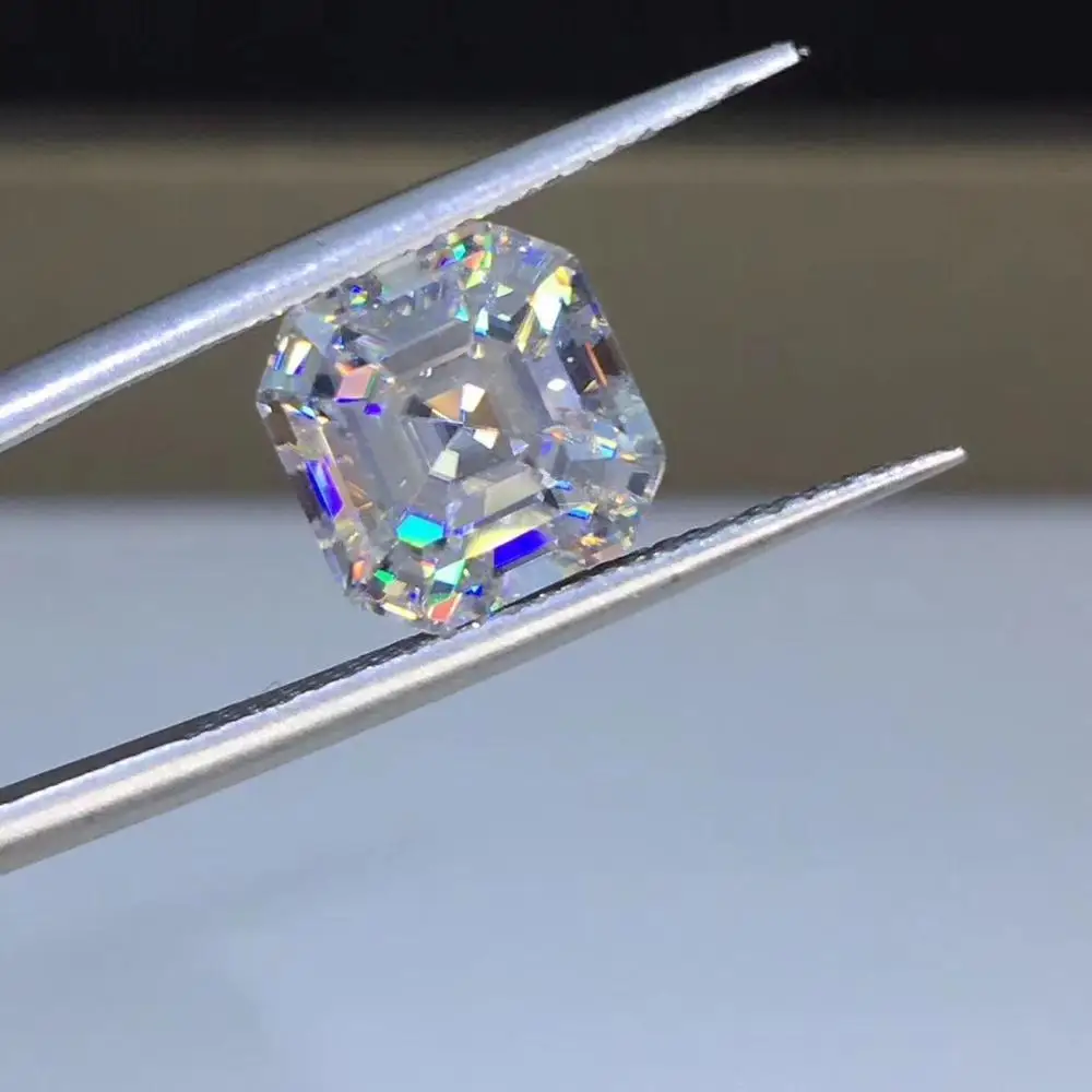 Поэтический магазин еврей Asscher Moissanite 2.00ct D VVS barestone на заказ кулоны с кольцом из