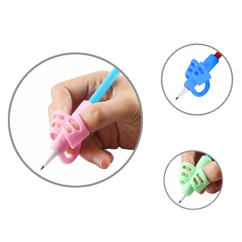 

Two-finger Rubber Pencil Holder Pen Holder Sleeve Writing Learning Correction Tool Pen Holding Corrector Sleeve