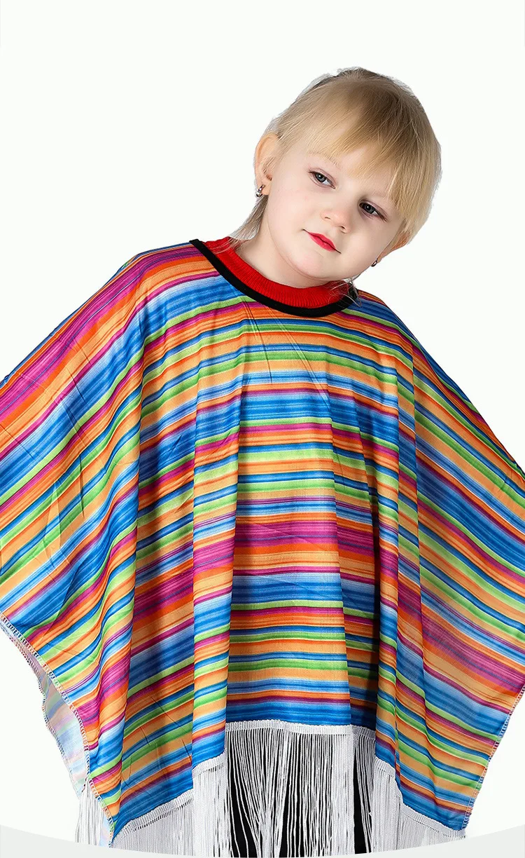 Детский мексиканский накидка Мексиканский костюм морская ролевая игра Хэллоуин