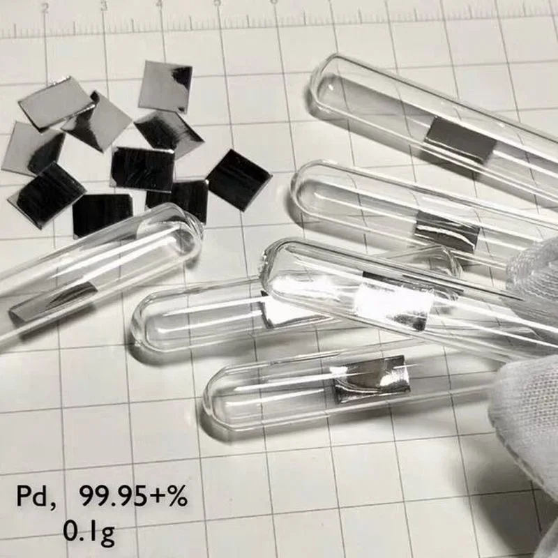 

99,95% Palladium Metal 0.1 Gram In Glass Ampoule