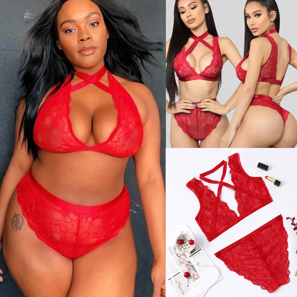 Новинка сексуальное Женское кружевное Белье наряд для спальни бюстгальтер с