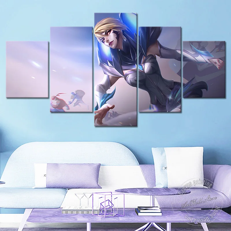 

LOL Kaisa Game Poster Daughter of The Void Canvas Painting Wall Art Picture for Living Room Playroom Decor Wall Picture Gift