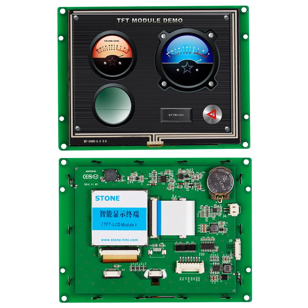 STONE 5.6 Inch HMI TFT LCD Display Module with Touch Screen+ USB/RS485 +Software Support Any MCU
