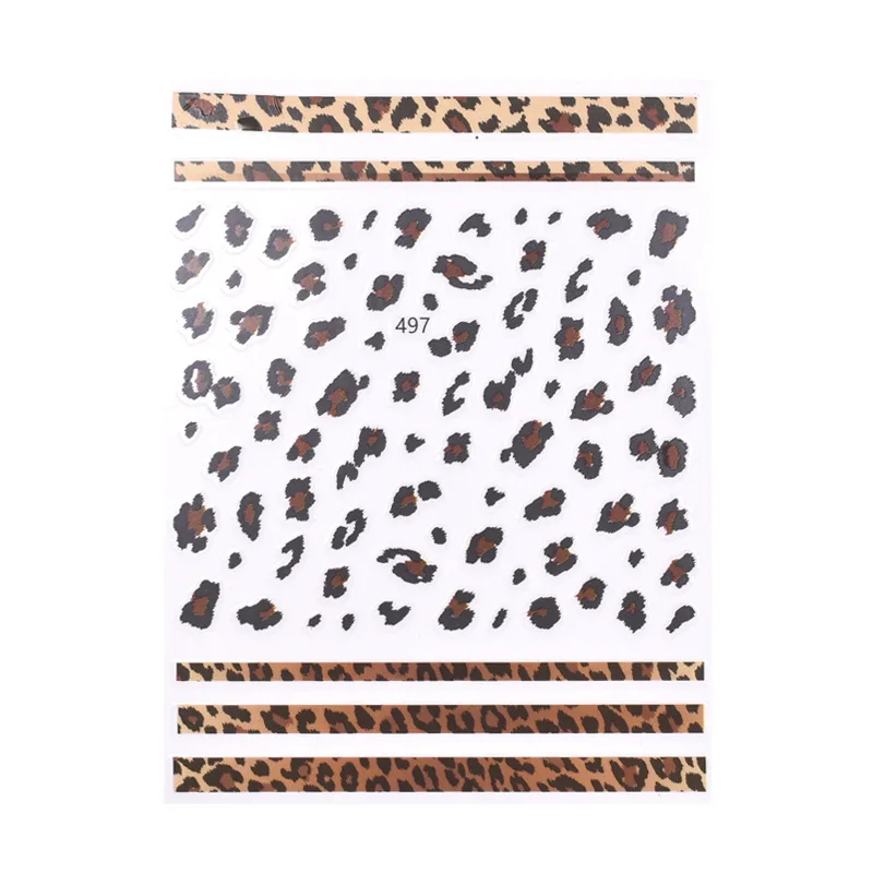 

Nail Decals Water Sliders Paper Leopard Print Nail Art Nail Art Decor Gel Polish Sticker Manicure Foils Nail Accesoires