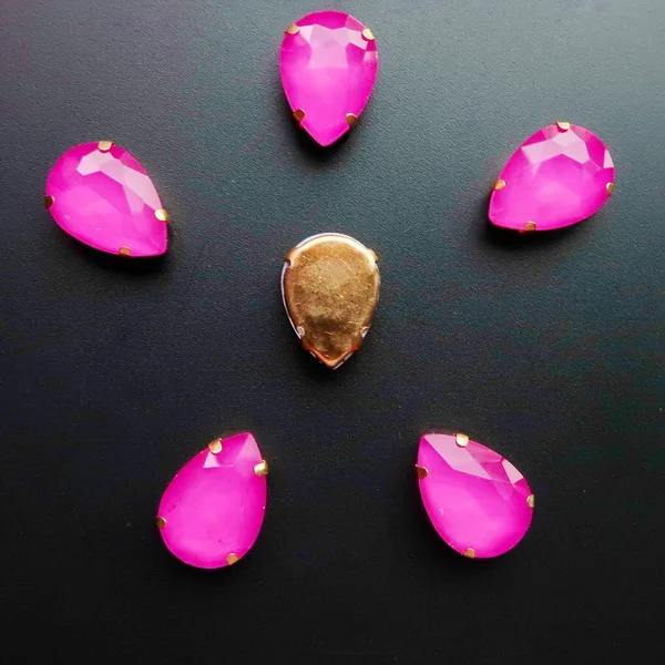 A21 Fuchsia Золотые коготь настройки 7*10 10x14 13*18 мм желе конфеты и AB цвета стекло кристалл капли воды пришить стразы аппликация для обуви сумки diy - Цвет: A21 Fuchsia