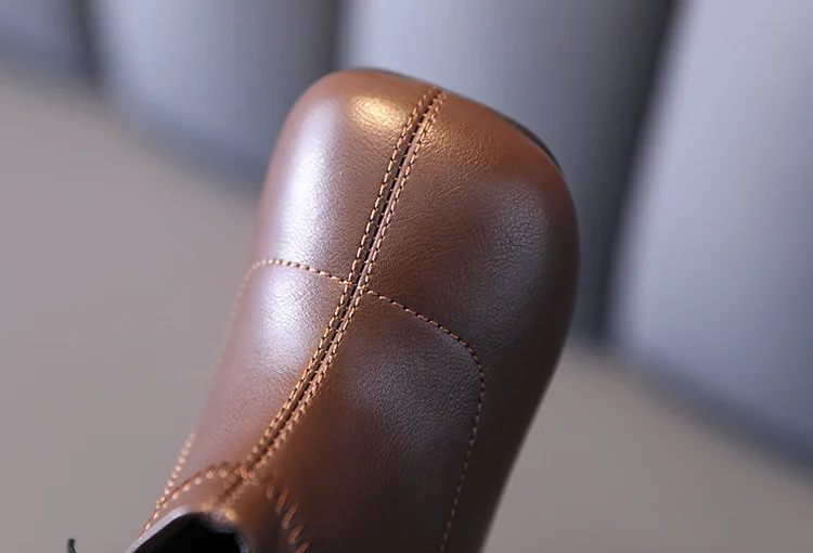 Детские зимние ботинки из хлопка Сезон осень-зима Бархатные для малышей Теплые