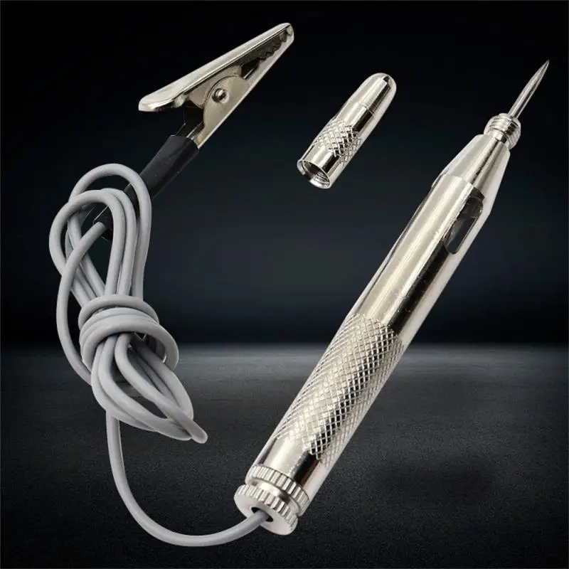 

DC 6V 12V 24V Copper Auto Car Light Circuit Tester Voltage Test Pen with LED Indicator Light Detector Probe Light System Test