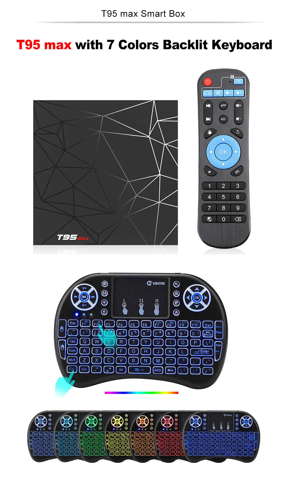 T95 Max Android tv Box 9,0 4 ГБ 32 ГБ 4 ГБ 64 Гб Allwinner H6 2,4 ГГц Wifi Поддержка Google плеер Youtube Smart tv Box PK X96mini TX6