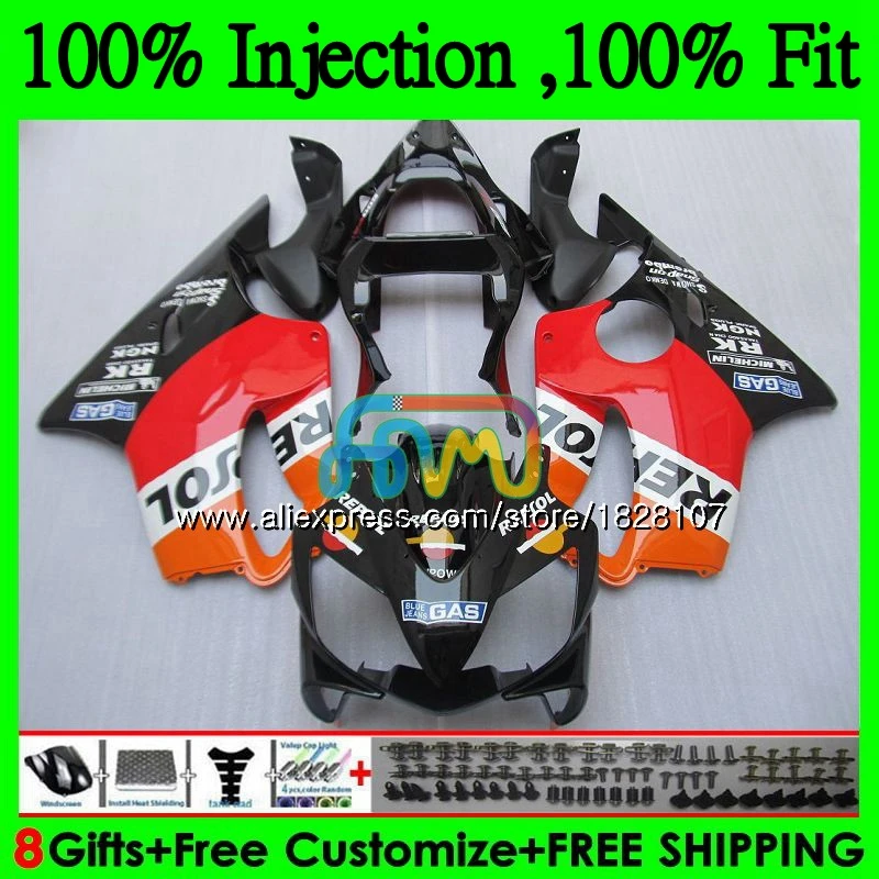 

OEM For HONDA CBR600 FS CBR 600F4i Repsol orange 600 F4i 04 05 06 07 141BS.5 CBR600 F4i CBR600F4i 2004 2005 2006 2007 Fairings
