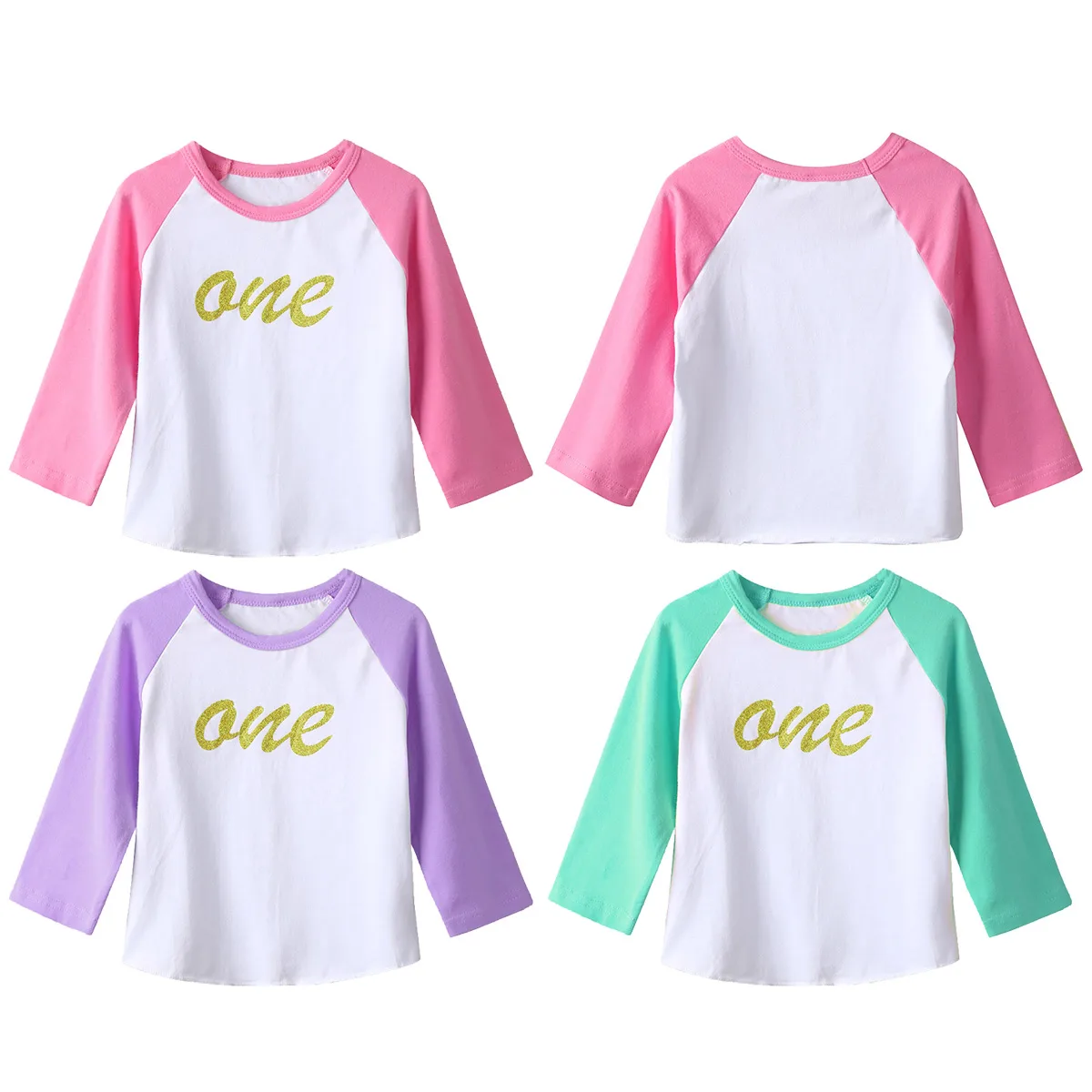 Модная свободная футболка на день рождения для маленьких девочек розовая мягкая