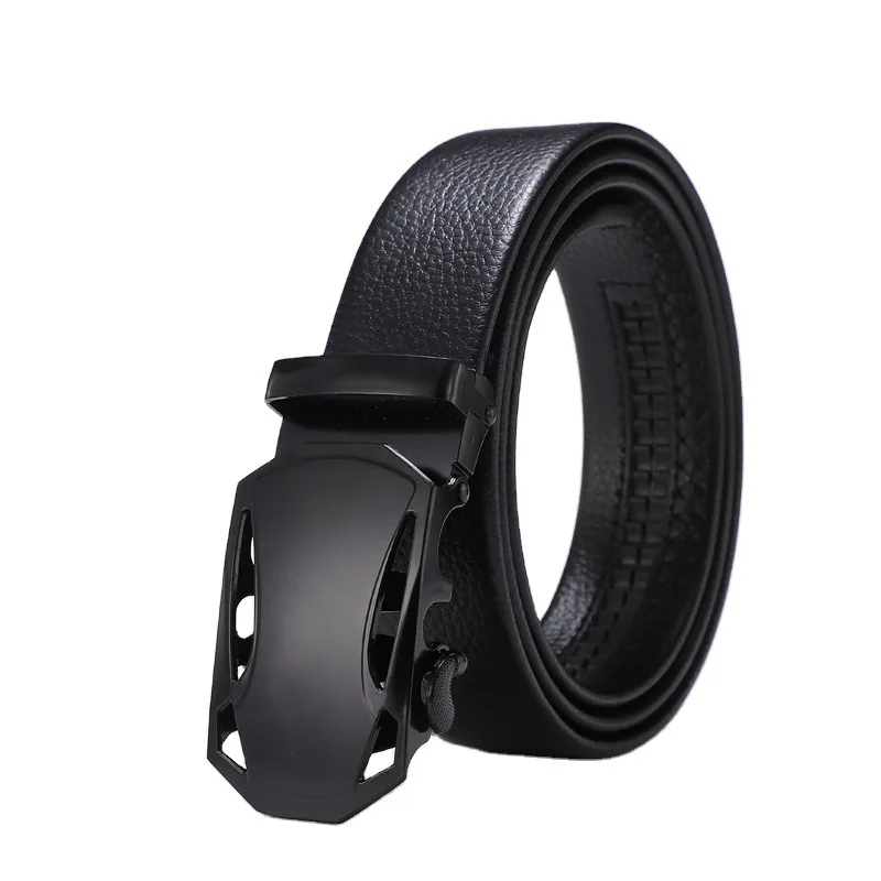 Black Belt Men's belt Business Automatic Buckle casual Korean Version of the wild simple trendy youth Fashion Belt