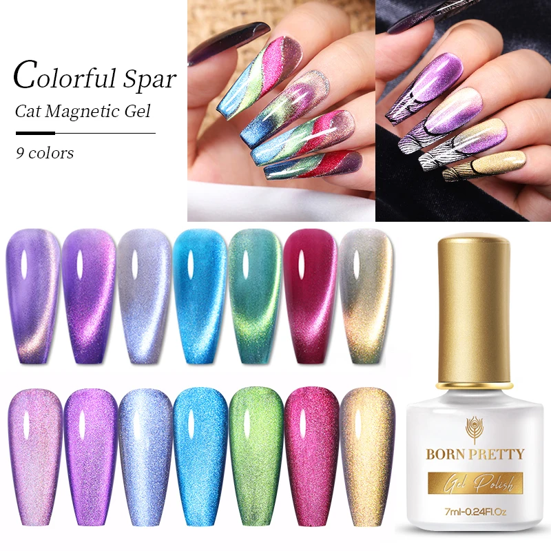 

BORN PRETTY Spar Cat Magnetic Gel Nail Polish Semi-permanent Varnish UV Color Shining Soak Off UV LED For Nails Art Manicure