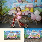 Фон для детской портретной фотосъемки с изображением мороженого ручная роспись милый день рождения для девочек художественный реквизит