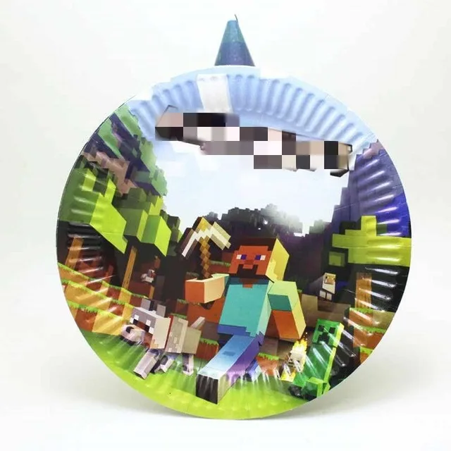 

Children's favorite mining theme birthday cake flag paper plate paper cup balloon banner top hat game party baby gift supplies