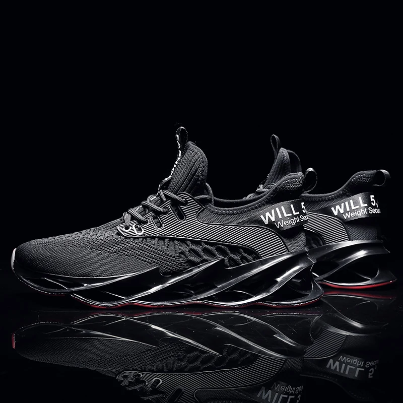 

ZUFENG New Blade Running Shoes man Korean Cool Spring Shoes Non-slip Light Shock Absorber Breathable Sports Shoes Zapatos BALCK