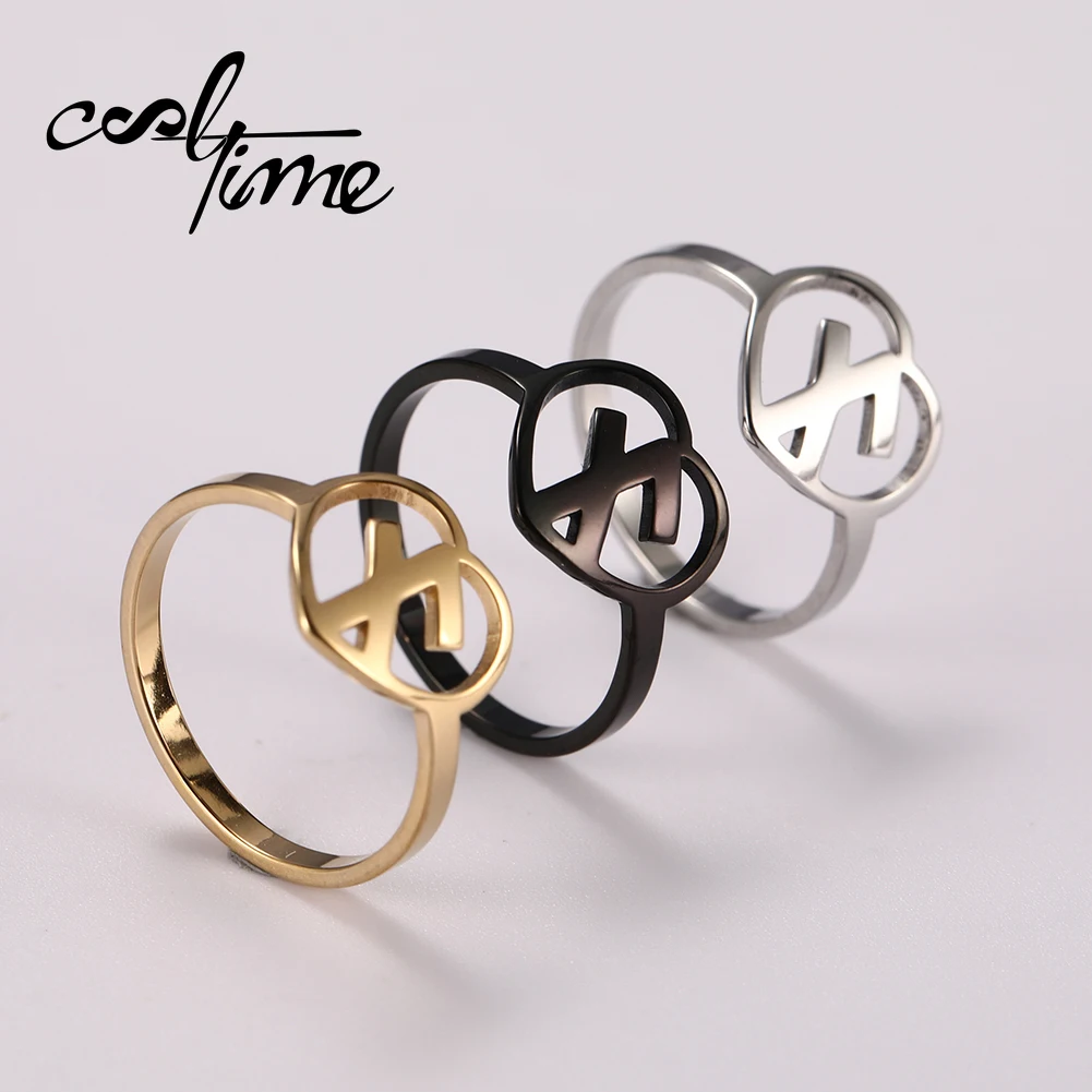 COOLTIME из нержавеющей стали руны кольца с буквами простые мужчины и женщины амулет