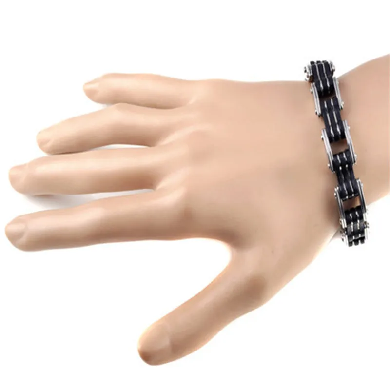 Высокое качество Мужская велосипедная цепь мотоциклетная браслет из