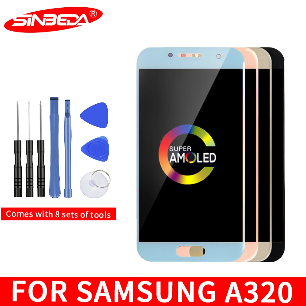 4," Super AMOLED ЖК-дисплей для SAMSUNG Galaxy A320 ЖК-дисплей Сенсорный экран планшета для SAMSUNG A3 Дисплей SM-A320F A320M DS A320Y