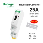 Бытовой модульный контактор переменного тока HCH8-25M, 2P, 25 А, 220 В, Din-рейка, с ручным переключателем управления 2NO 1NO1NC или 2NC