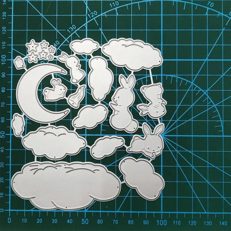 Трафареты для скрапбукинга звезды Луна кролик облака рукоделия|Вырубные штампы|