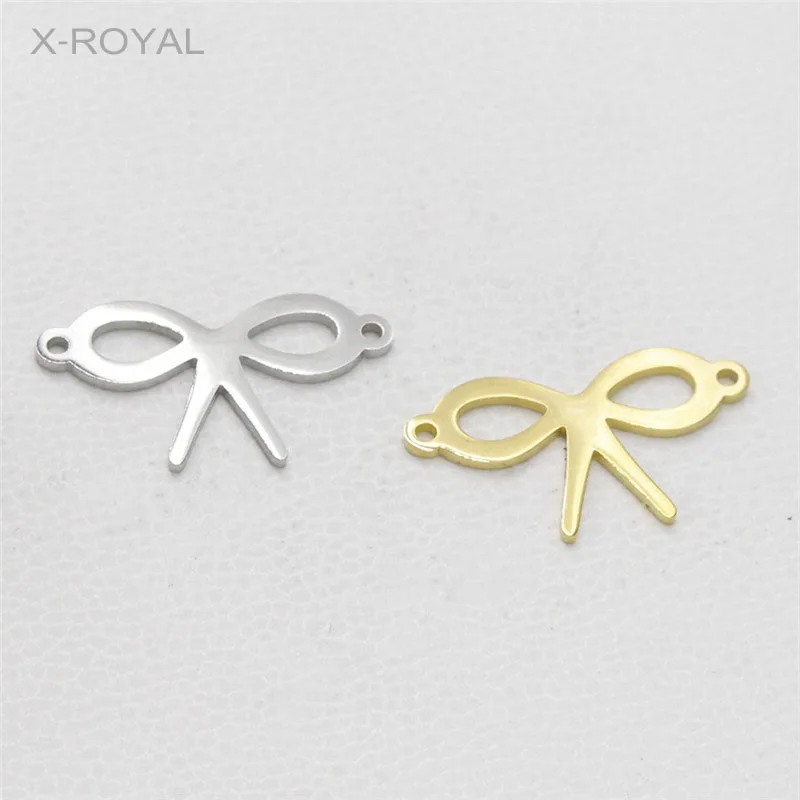 X ROYAL 10 шт./лот геометрический браслет с бантами Шарм Разъемы из нержавеющей стали