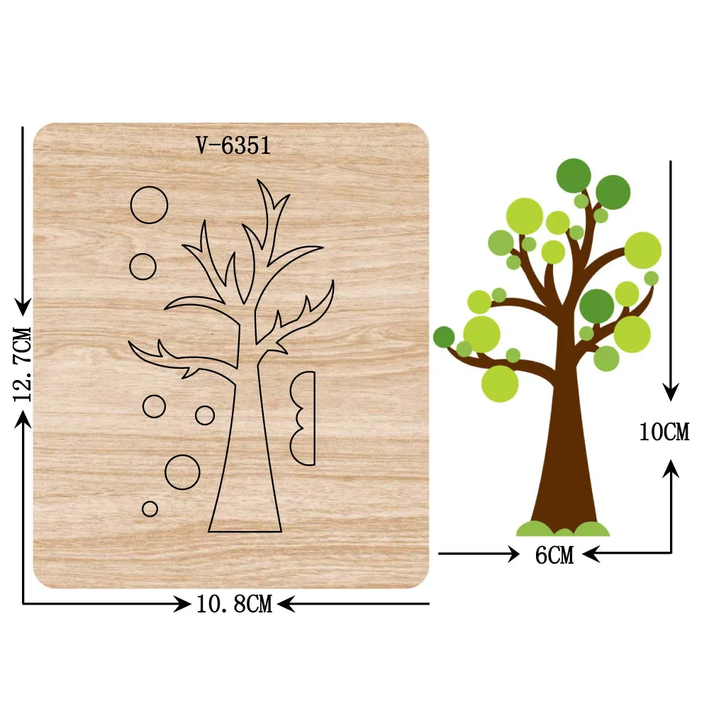 

New tree wooden dies cutting dies for scrapbooking Multiple sizes V-6351