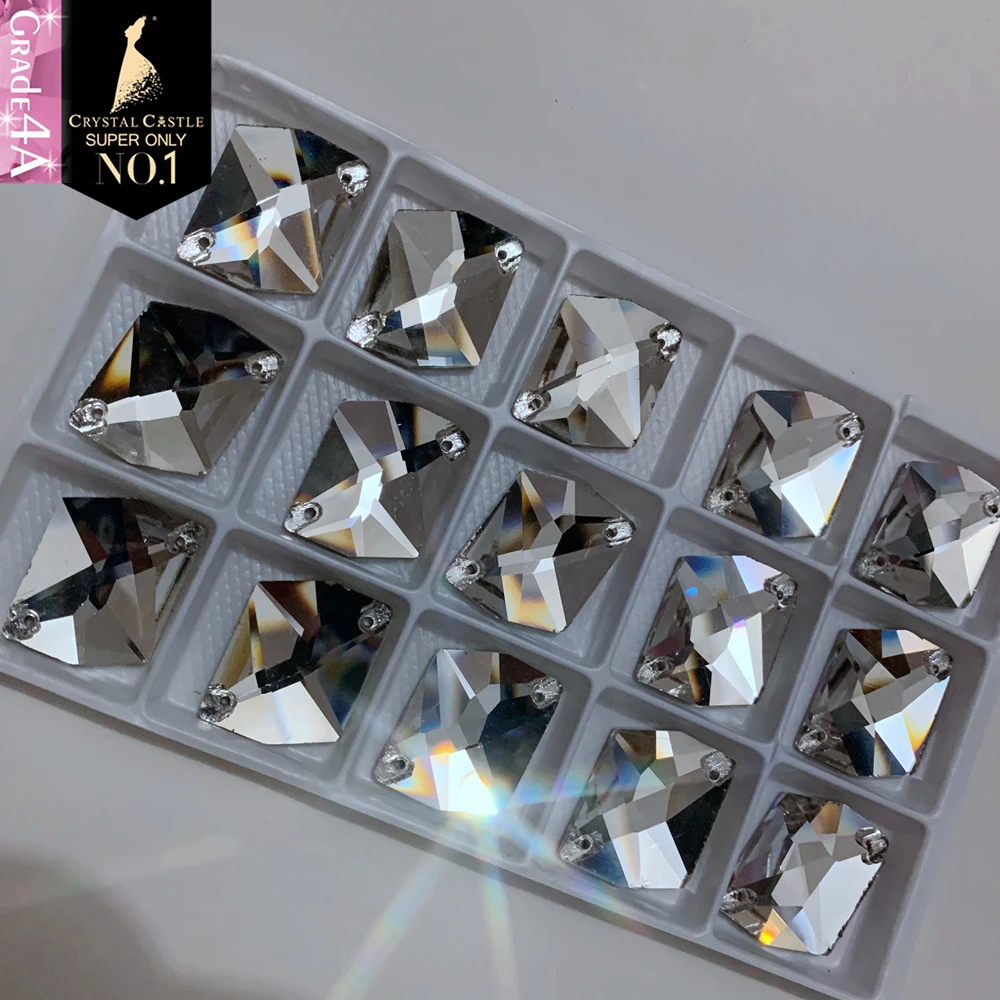 Кристальный замок AAAA плоские камни прозрачный белый AB стекло Галактика Космос