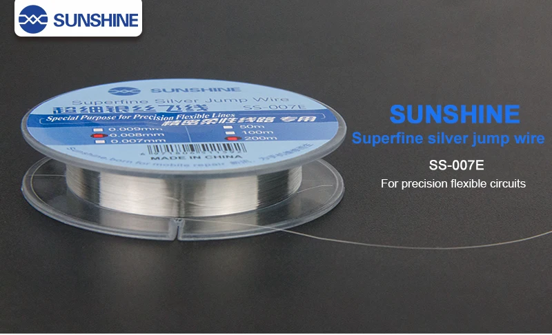 sunshine Superfine silver jumper wire copper flying wire insulation for flexible circuit   iphone motherboard fingerprint repair metric combination wrench set