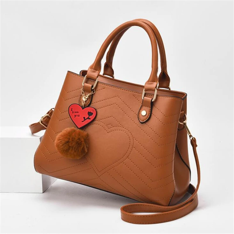 21CLUB Brand Fashion Hairball Strap Simple Women's Totes Shopping Party Wroking Purse Casual Women Messenger Bags Handbags | Багаж и