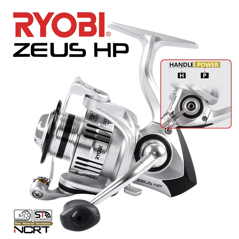 

Катушка для спиннинга RYOBI ZEUS HP, 2000/3000/4000/6000/8000, 6 + 1BB, макс. нагрузка 10 кг, 5,1: 1/5.0:1, водонепроницаемая, для соленой воды
