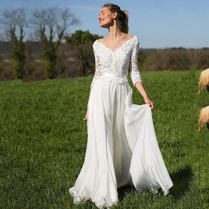 

BAZIIINGAAA Simple Wedding Dress Lace Little Beading Strapless Dress Luxury Wedding Gowns Bridal Can Be Washed Bride Dresses