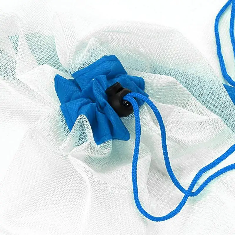 

ASDS-5PCS/Set Polyester Washable Reusable Produce Bags, Eco-friendly Soft Premium Lightweight Vegetable Drawstring Storage Net B