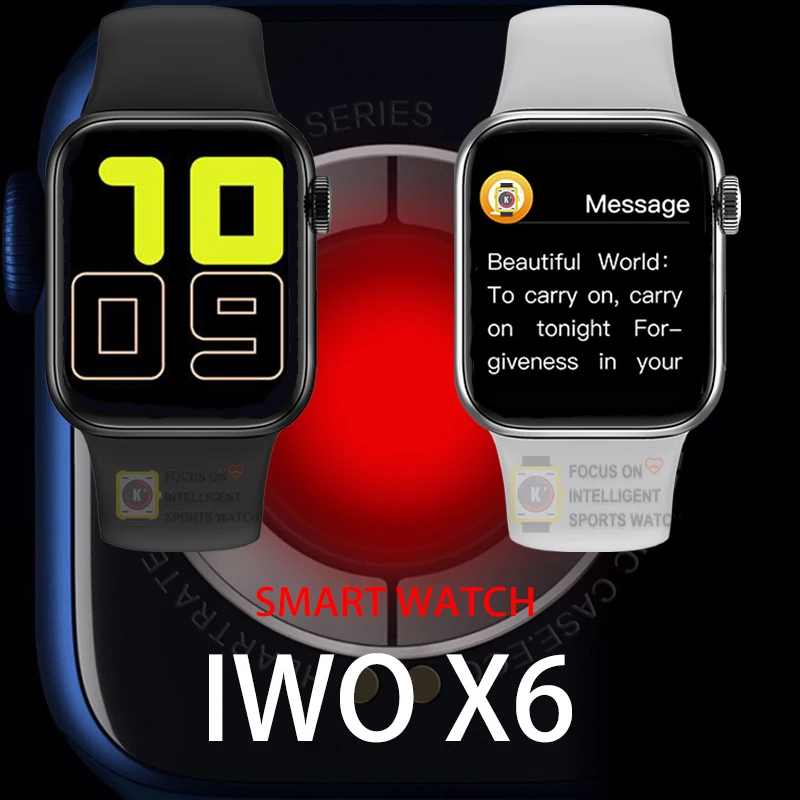 IWO X6 умные часы для Android IOS серии 6 вызовов через Bluetooth сердечного ритма мужчин и