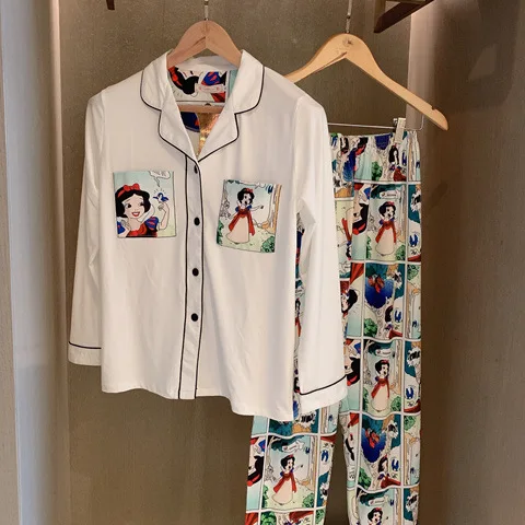 Disney Микки Маус женские pajamasTracksuit Демисезонный для женщин одежда сна пижамы с