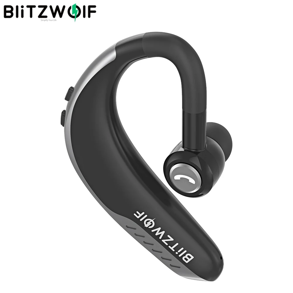 BlitzWolf BW-BH2, беспроводные bluetooth 5,0 наушники, одиночные, бизнес, спортивные, с крючком, громкая связь, звонки, вождение автомобиля, драйвер, наушники, микрофон