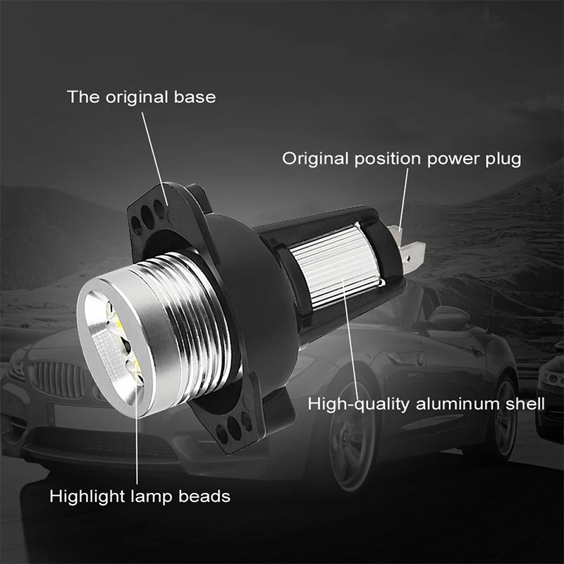 Высококачественные светодиодные фары с ангельским глазом 2 шт. 10 Вт декоративные