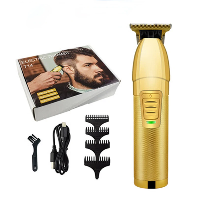 

Professional Hair Trimmer Gold Electric Trimmer For Men Cordless Rechargeable Shaver Barber Hair Cutting Machine T Hair Styling
