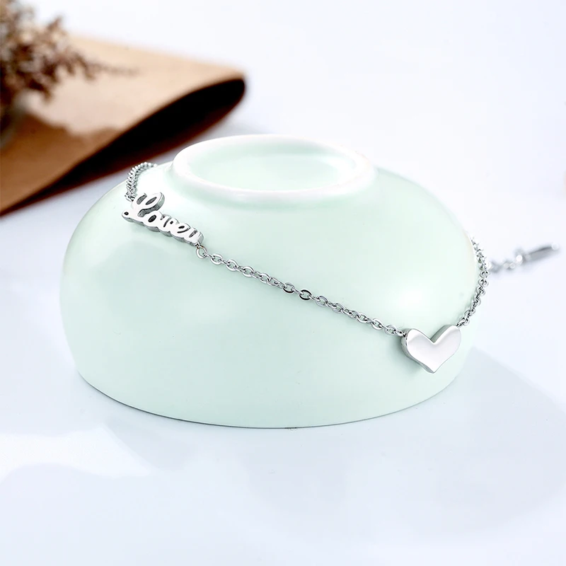 Браслет на ногу женский в форме сердца ножная цепочка с трубкой модное летнее