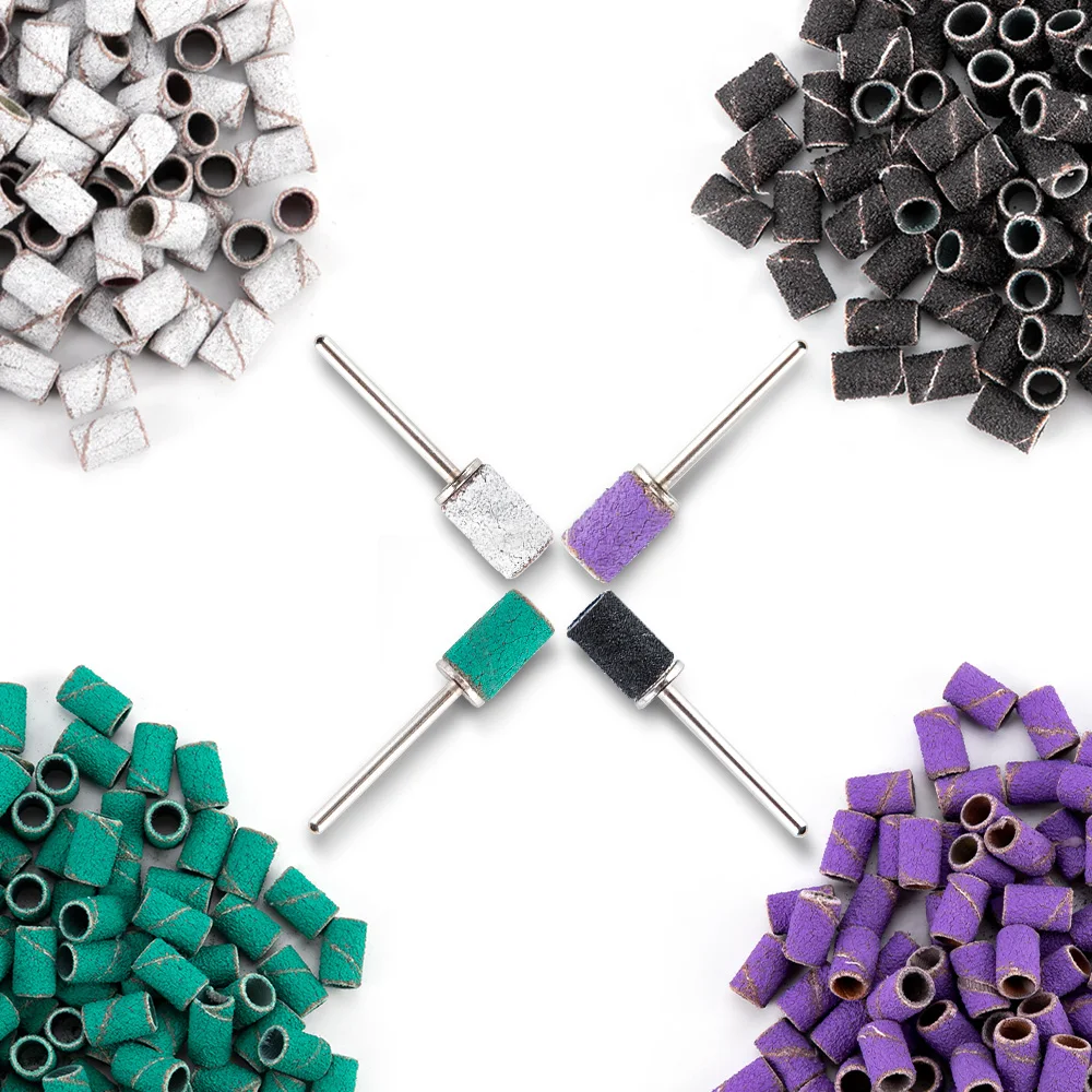 50/100 шт шлифовальных лент для ногтей портативный ремешок 5 цветов грубая мелкая