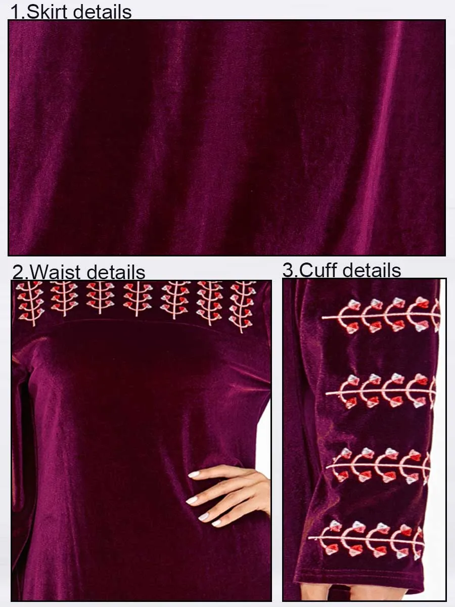 Исламская одежда Дубай Кафтан бархат мусульманское платье женское Макси кимоно