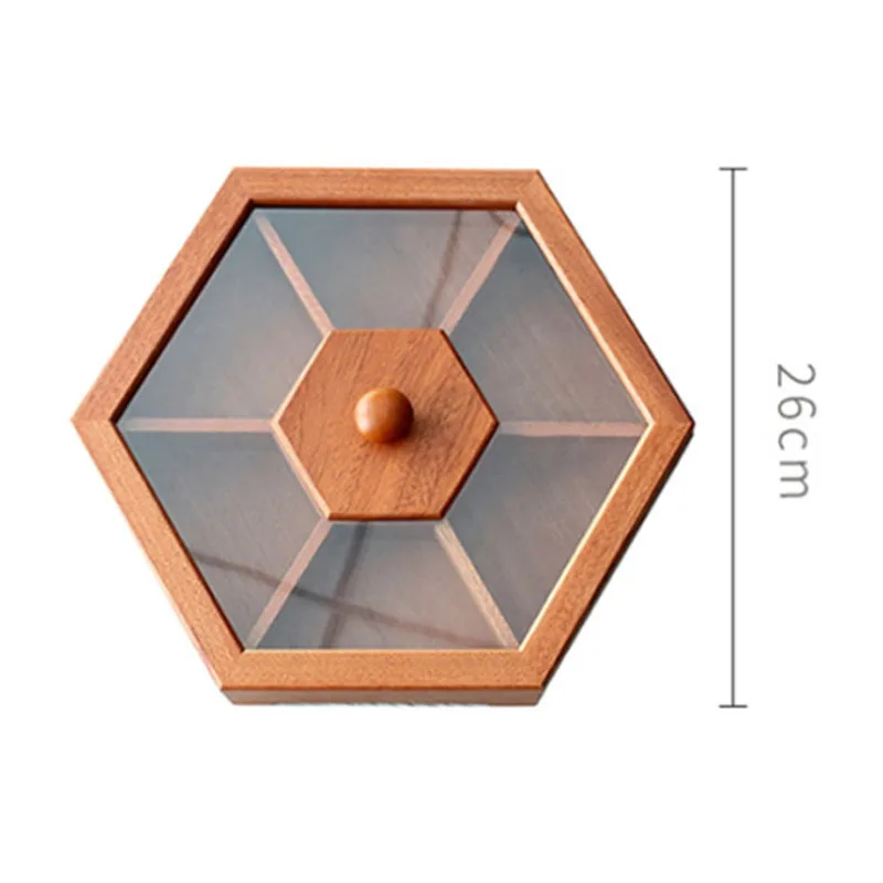 

European Solid Wood Candy Box with Lid Dry Fruit Snack Box Home Wooden Nuts Melon Storage Box Wedding Gift