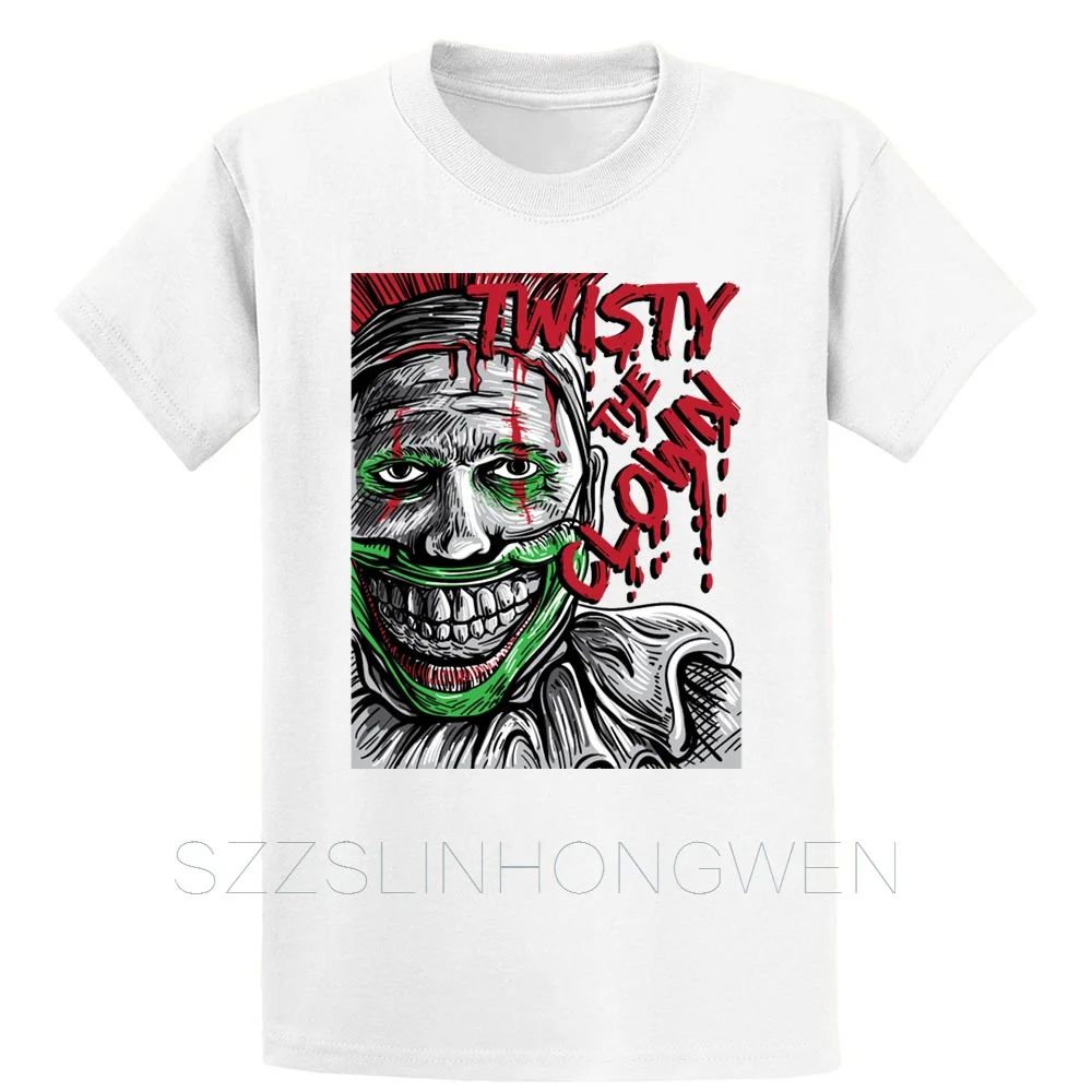 Twisty клоун Американская история ужас Хэллоуин футболка хлопок модный летний