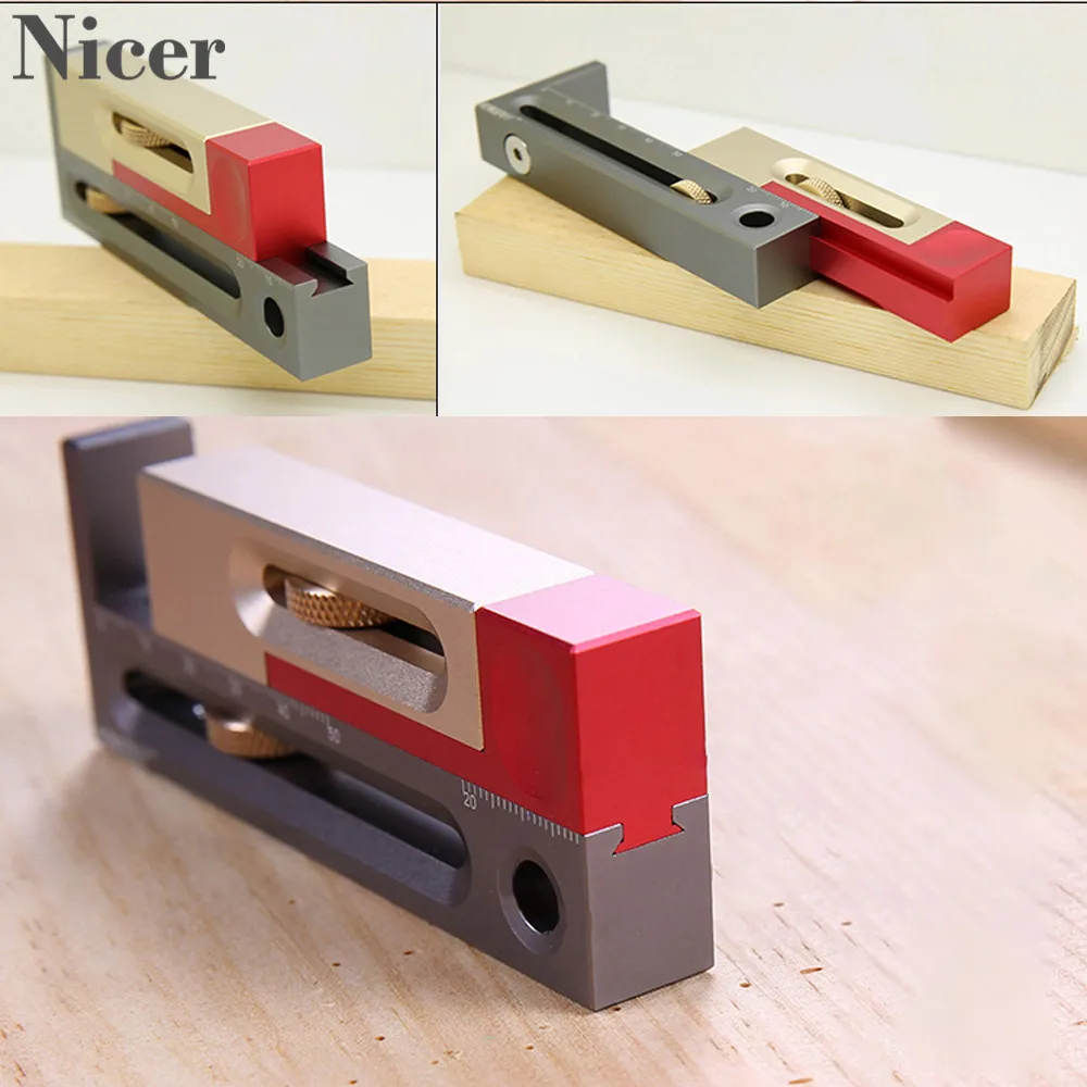 

Woodworking Table Saw Slot Adjuster Mortise And Tool Movable Measuring Block Tenon Maker Length Compensation Table Set Up