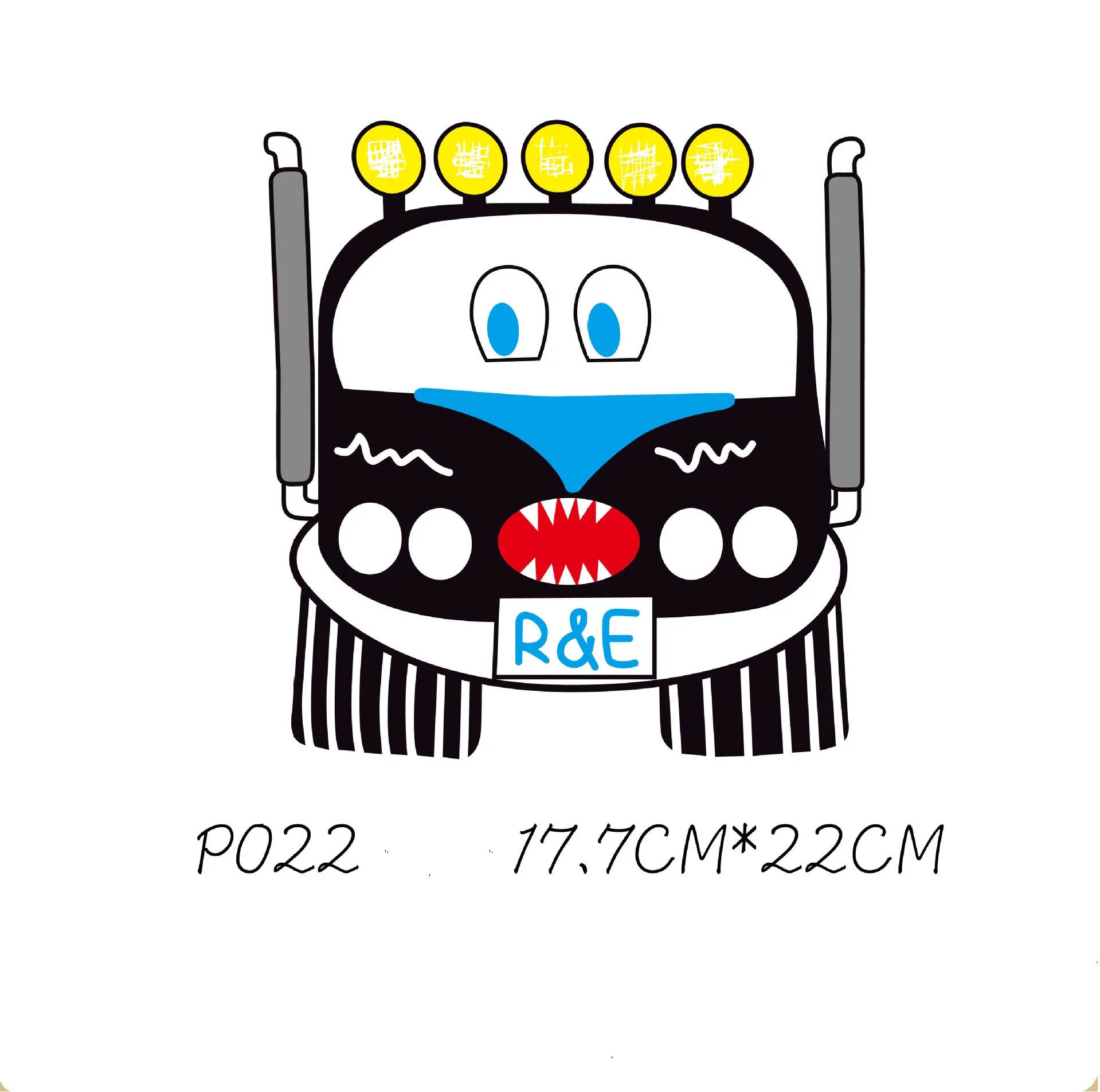 Виниловые нашивки ZOTOONE с утюгом на переносице в виде мультяшной машинки для