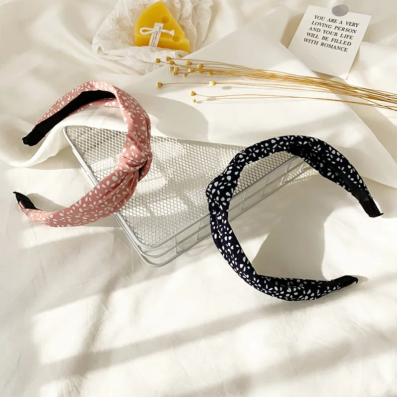 

Women's Korean-Style Striped Headband Vintage Online Red Sun Headband Wide-Brimmed Sweet All-Matching Headwear Korean-Style