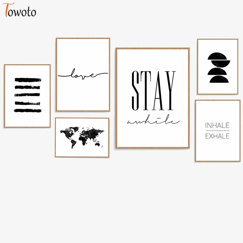 Цитаты Плакаты линию печати минималистское полотно Modedrn галерея Wall Art Украшение