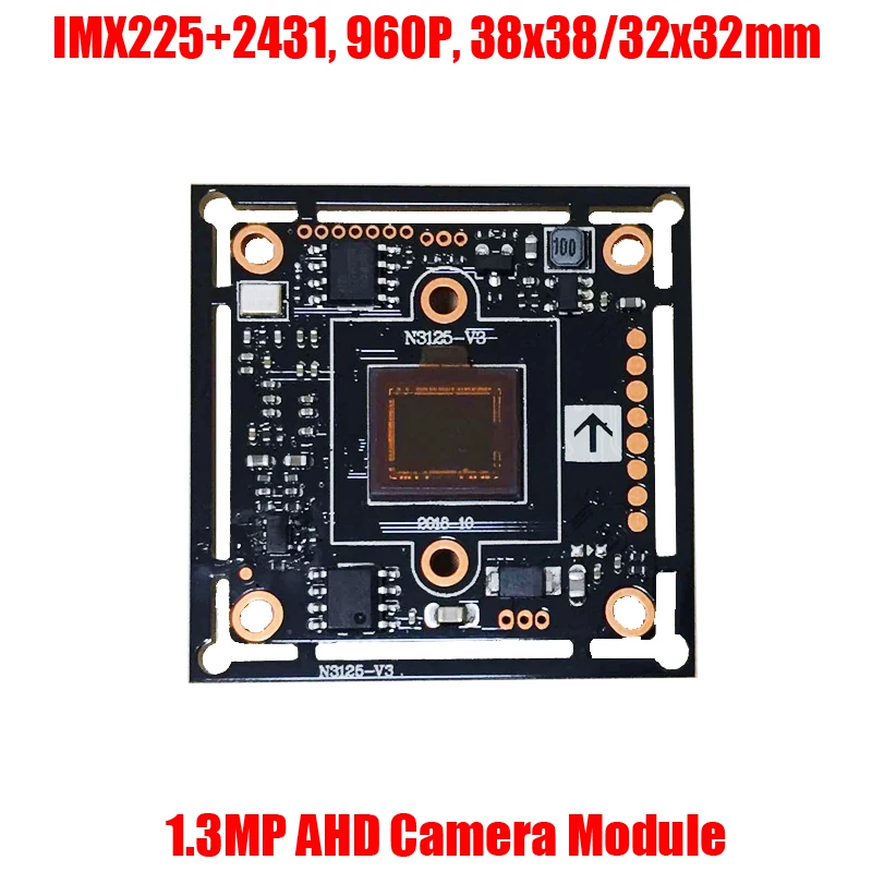 Модуль камеры 1280x960 1.3MP AHD CCTV IMX225 CMOS датчик NVP2431H ISP 960P 1200TVL аналоговая HD печатная