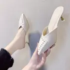 Сандалии женские на высоком каблуке, остроносые туфли на шпильке, маленький размер, в Корейском стиле, весна-лето 2021