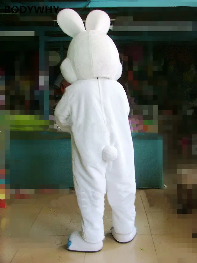 2020 талисман с голубыми ушками кролика высококачественный костюм-талисман ручной