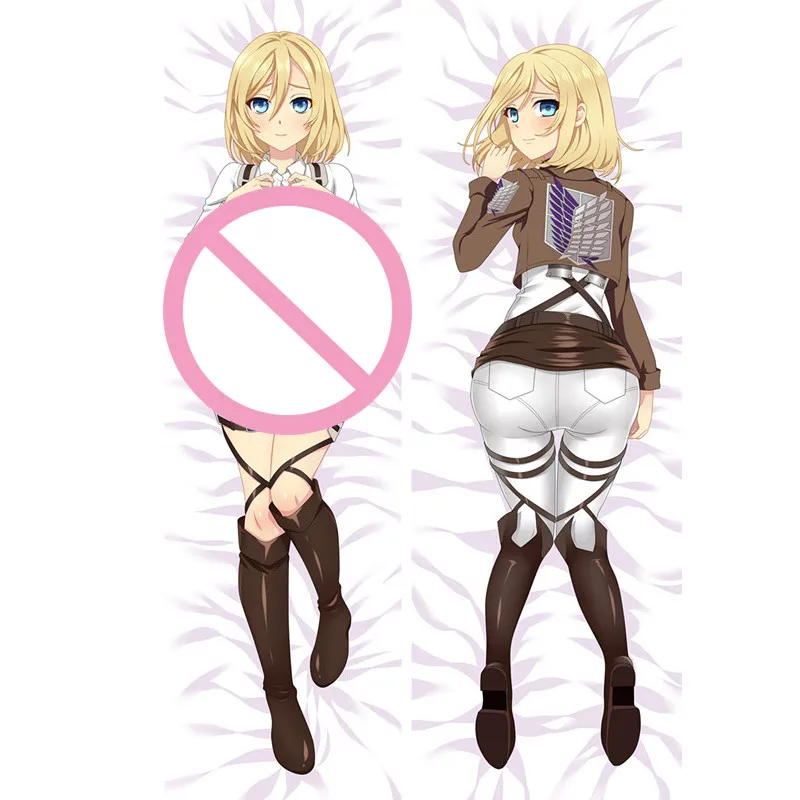 Наволочка с персонажами аниме атака на Титанов Аккерман и Криста Ленз наволочка